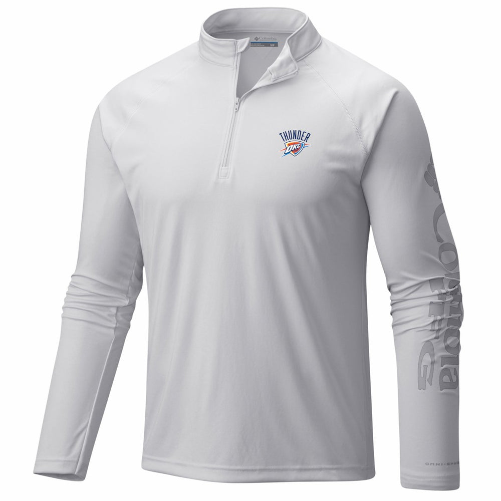 Columbia - Oklahoma City Thunder PFG Terminal Tackle Quarter-Zip Top - White