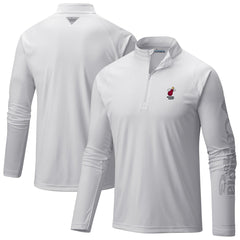 Columbia - Miami Heat PFG Terminal Tackle Quarter-Zip Top - White