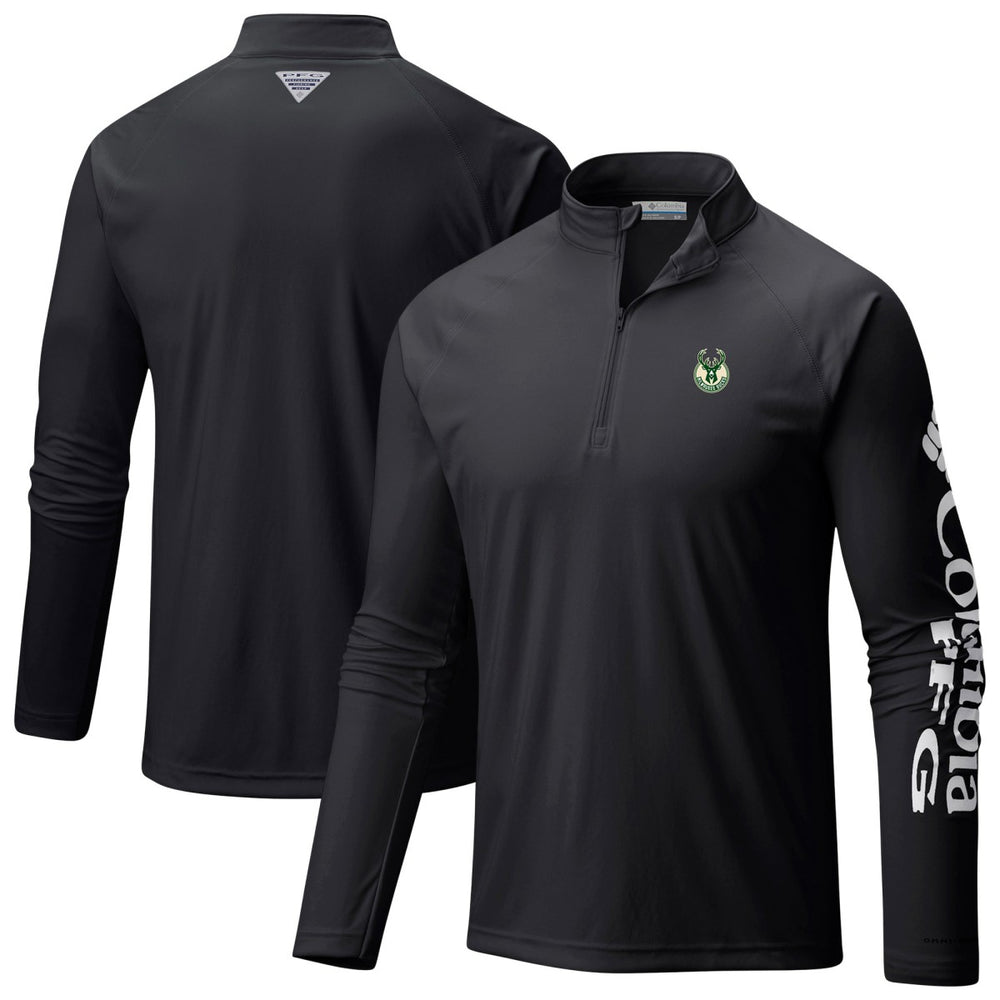 Columbia - Milwaukee Bucks PFG Terminal Tackle Quarter-Zip Top - Black