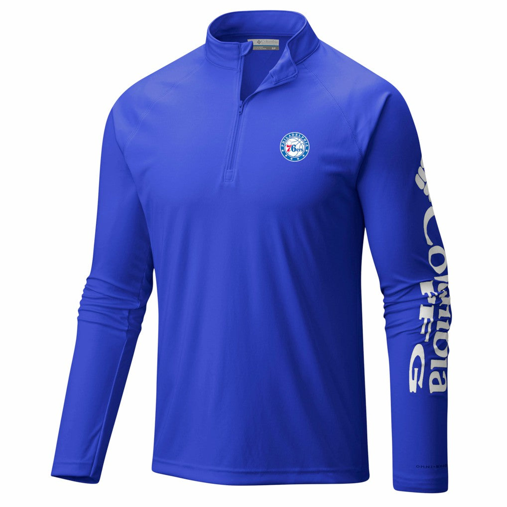 Columbia - Philadelphia 76ers PFG Terminal Tackle Quarter-Zip Top - Blue