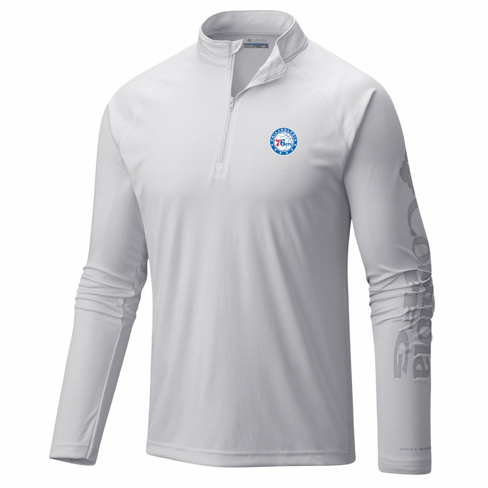 Columbia - Philadelphia 76ers PFG Terminal Tackle Quarter-Zip Top - White