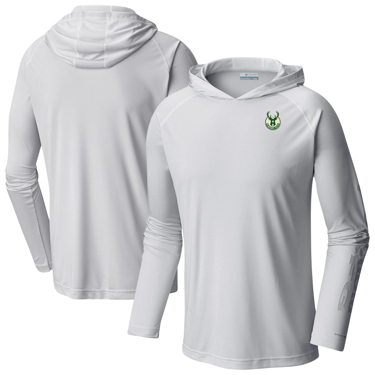 Columbia - Milwaukee Bucks PFG Super Terminal Tackle Hoodie - White