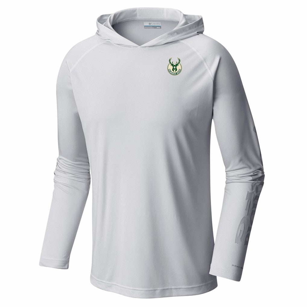 Columbia - Milwaukee Bucks PFG Super Terminal Tackle Hoodie - White