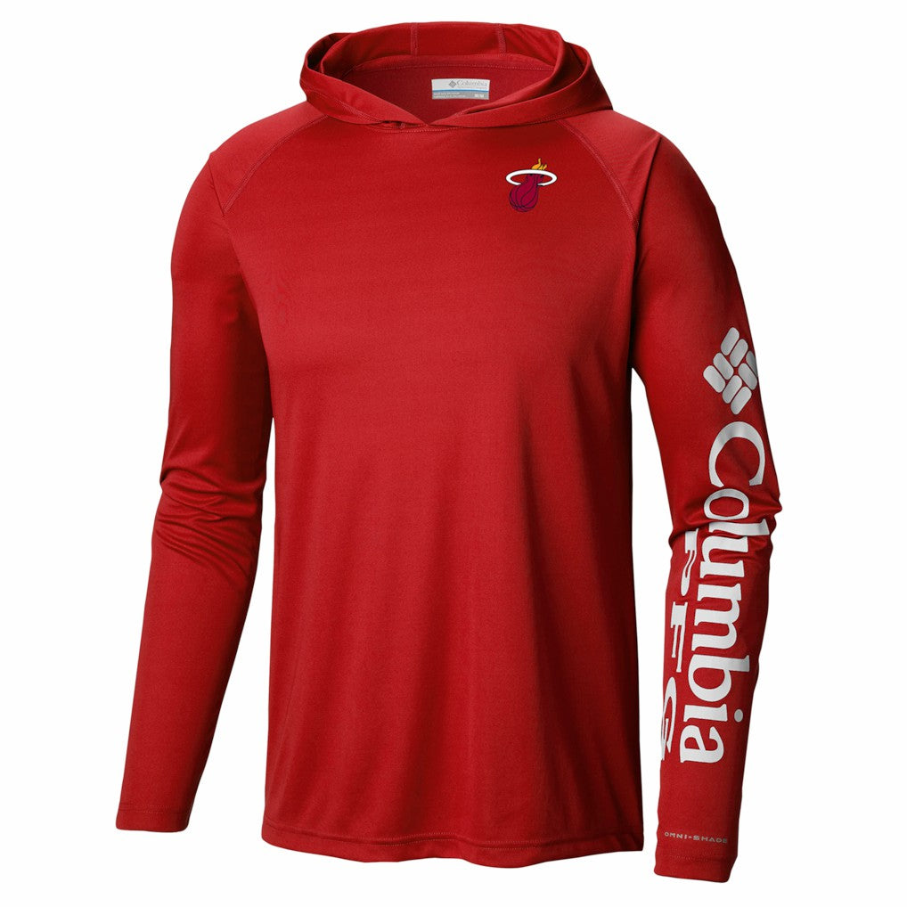 Columbia - Miami Heat PFG Super Terminal Tackle Hoodie - Red