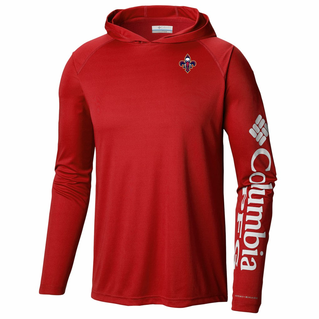 Columbia - New Orleans Pelicans PFG Super Terminal Tackle Hoodie - Red
