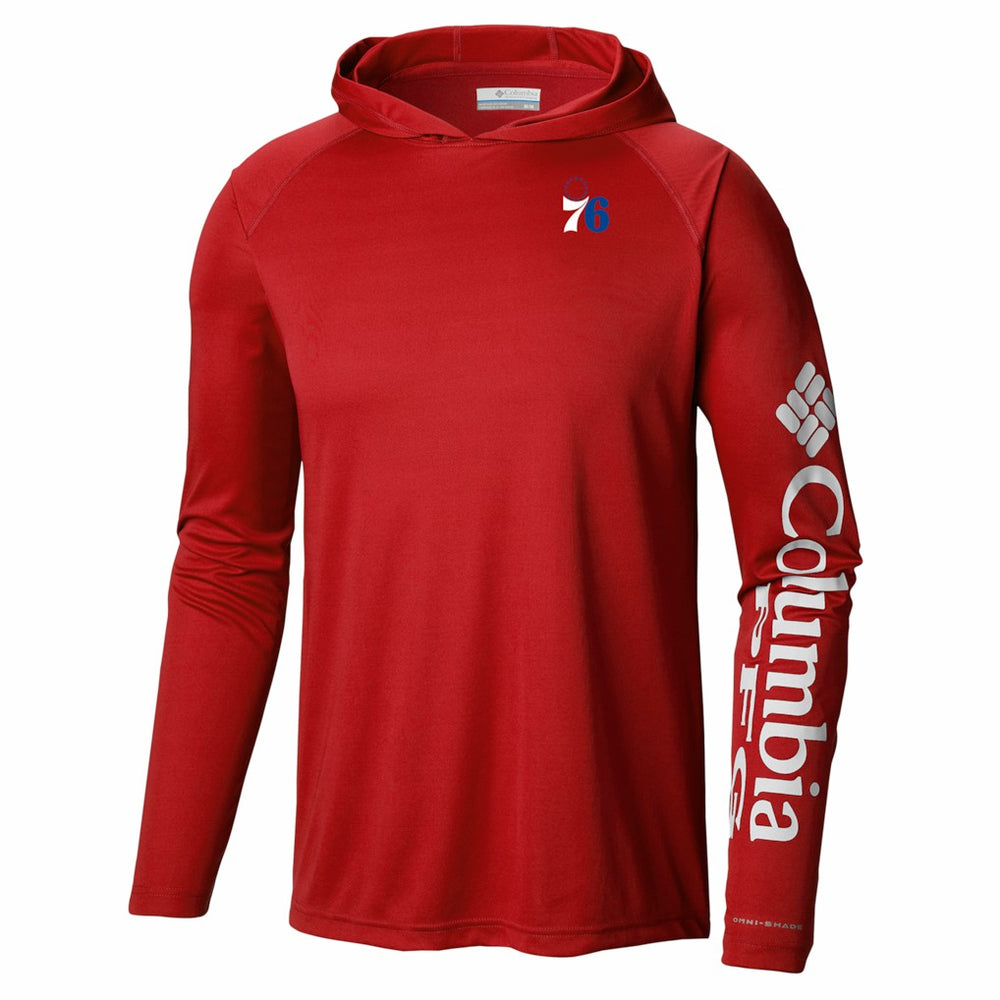 Columbia - Philadelphia 76ers PFG Super Terminal Tackle Hoodie - Red