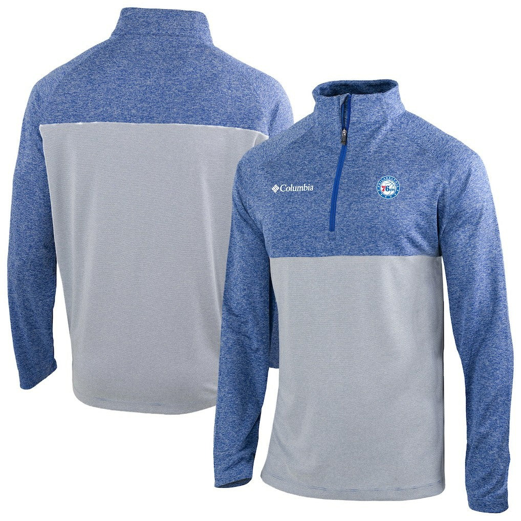 Columbia - Philadelphia 76ers Omni-Wick Rockin' It Quarter-Zip Top - Blue