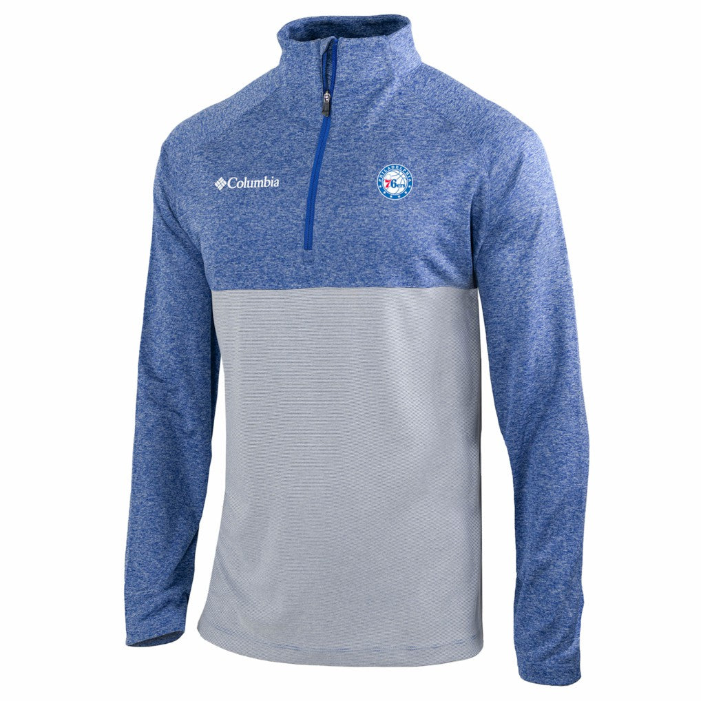 Columbia - Philadelphia 76ers Omni-Wick Rockin' It Quarter-Zip Top - Blue