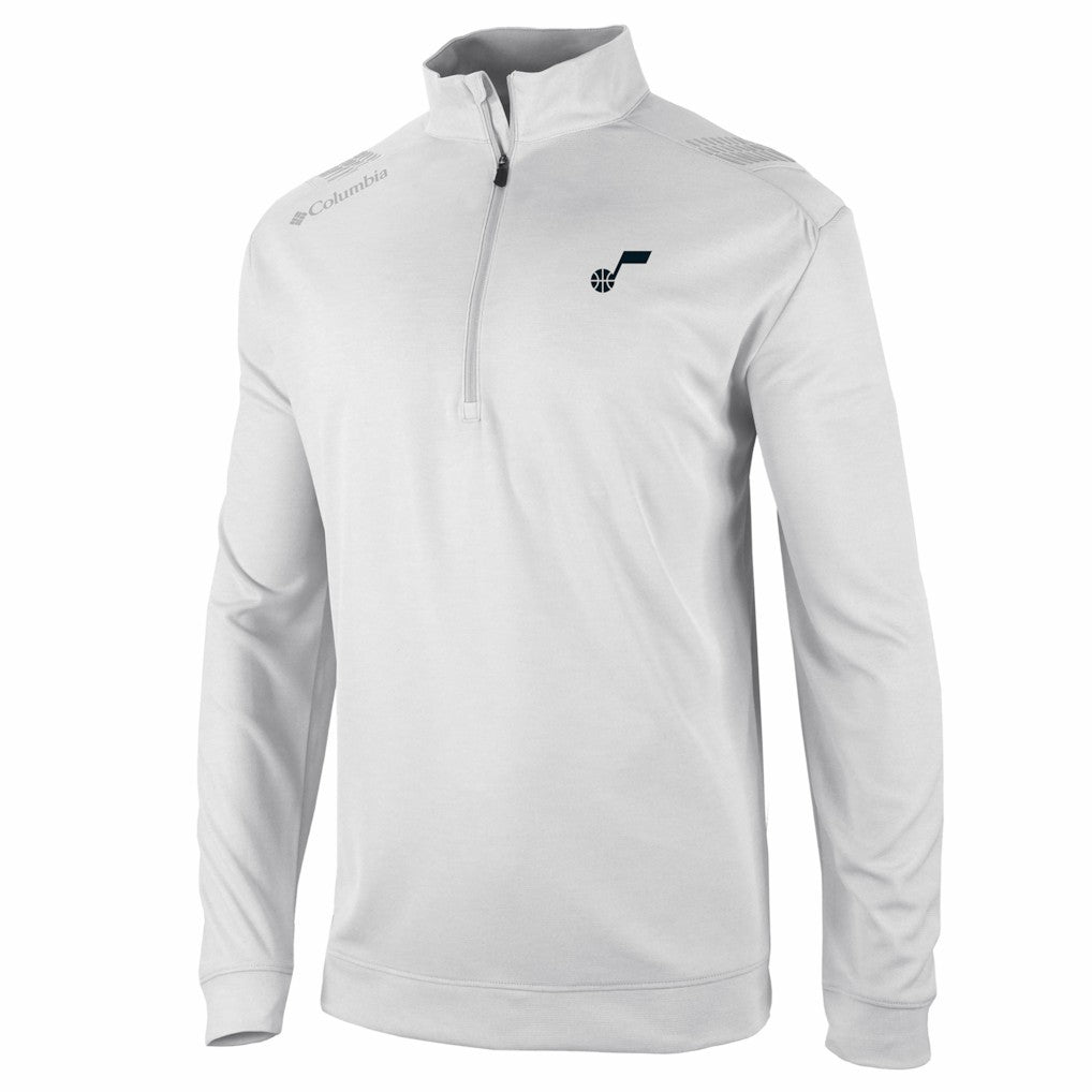 Columbia - Utah Jazz Oakland Downs Omni-Wick Quarter-Zip Top - White