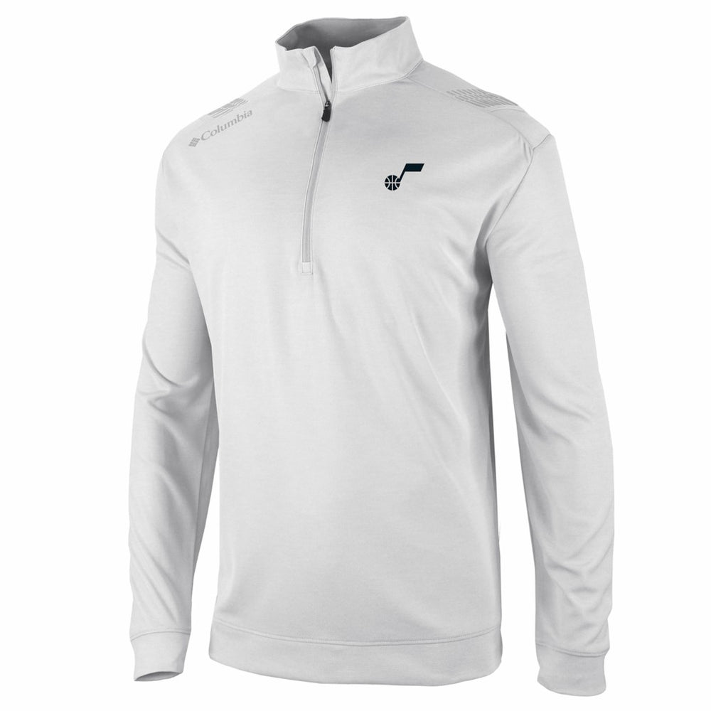 Columbia - Utah Jazz Oakland Downs Omni-Wick Quarter-Zip Top - White