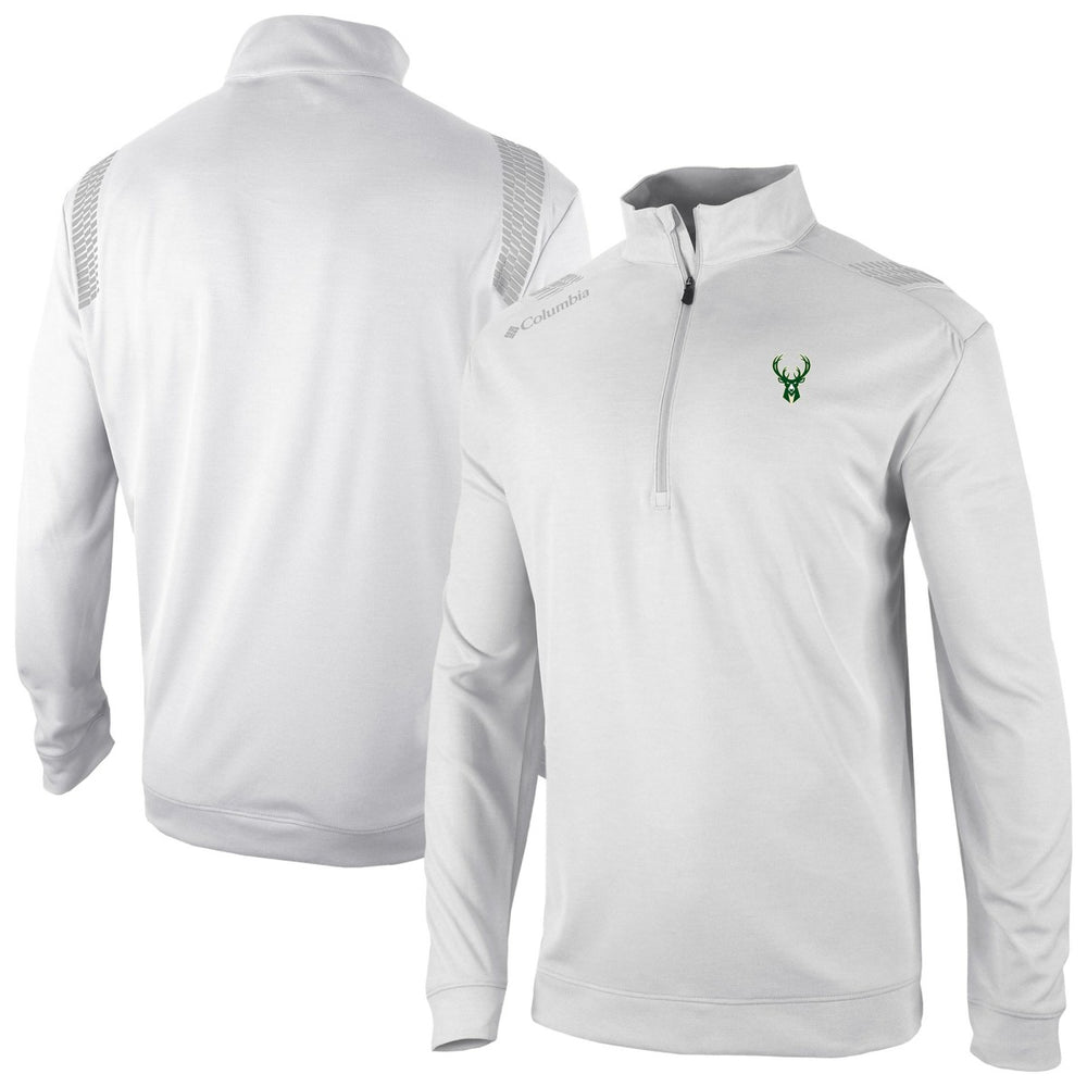 Columbia - Milwaukee Bucks Oakland Downs Omni-Wick Quarter-Zip Top - White