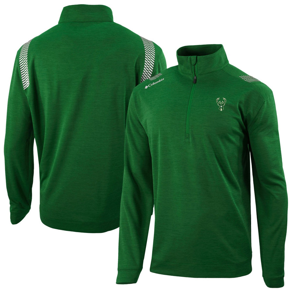 Columbia - Milwaukee Bucks Oakland Downs Omni-Wick Quarter-Zip Top - Green
