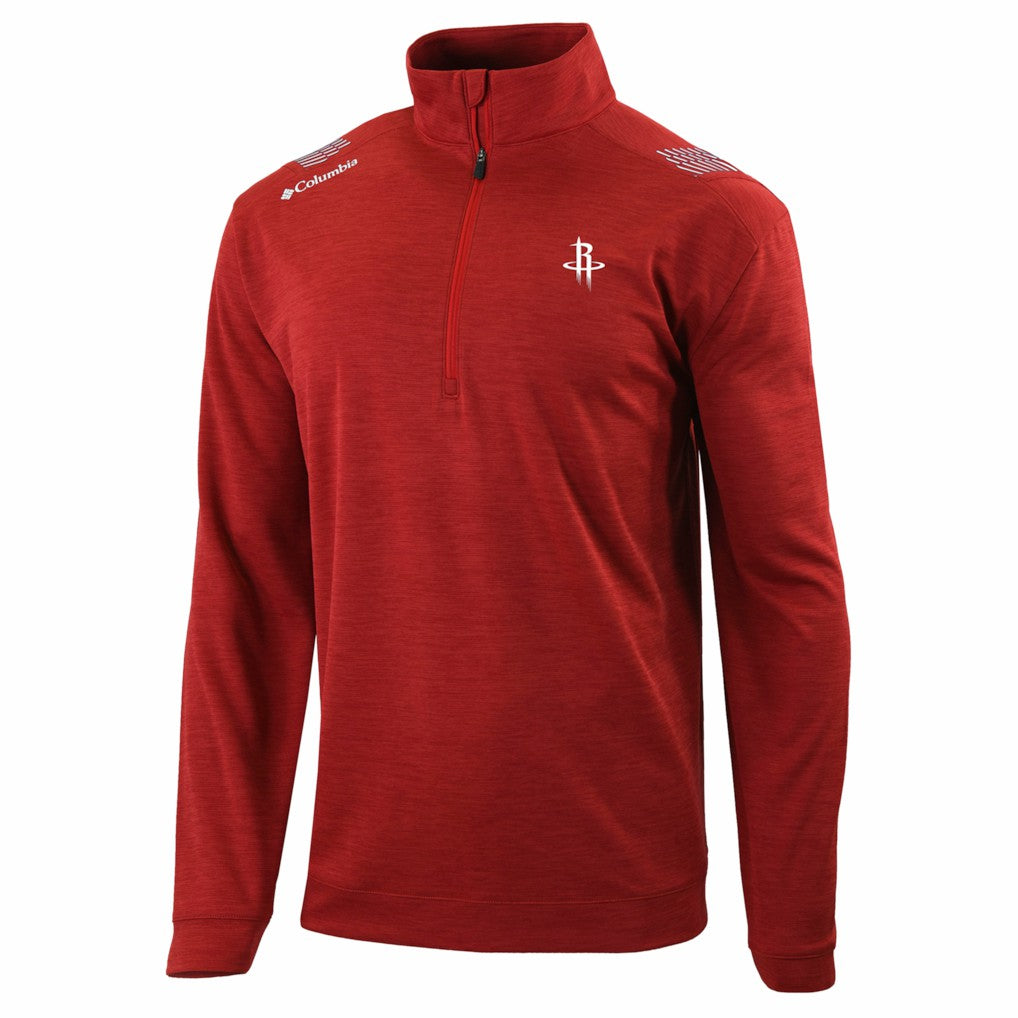 Columbia - Houston Rockets Oakland Downs Omni-Wick Quarter-Zip Top - Red