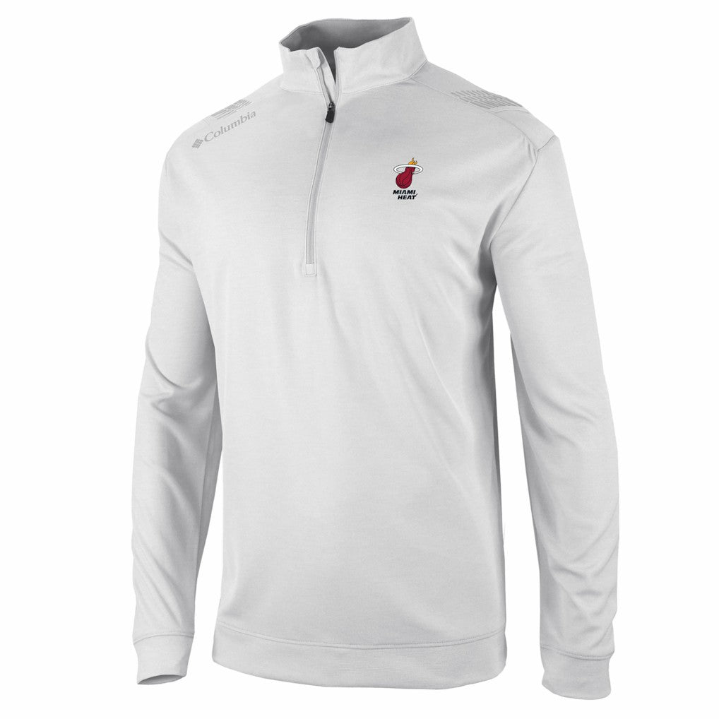 Columbia - Miami Heat Oakland Downs Omni-Wick Quarter-Zip Top - White