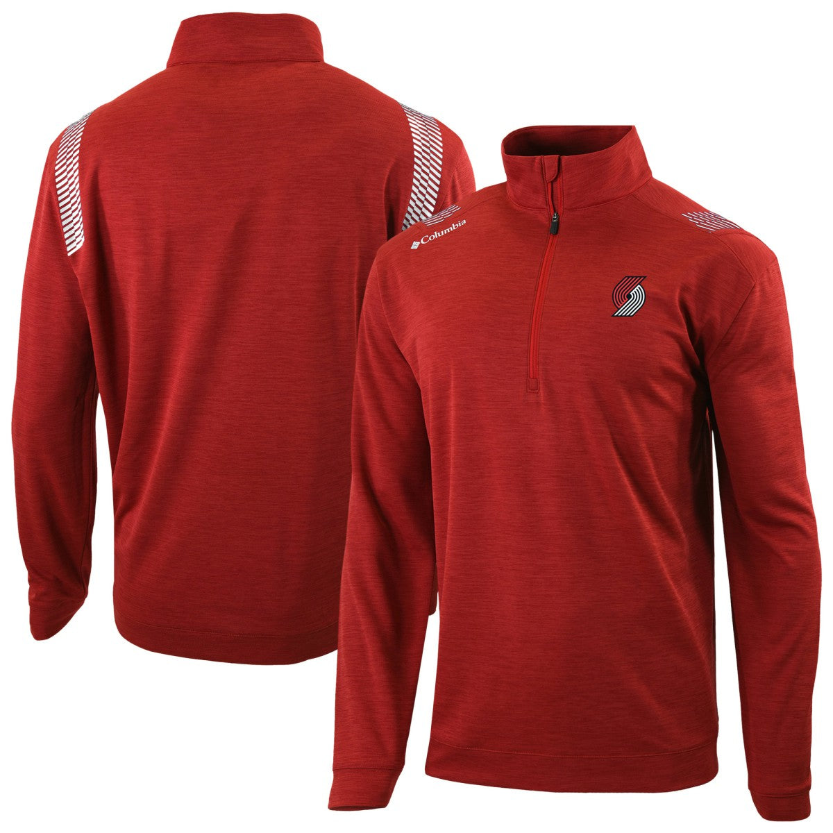 Columbia - Portland Trail Blazers Oakland Downs Omni-Wick Quarter-Zip Top - Red