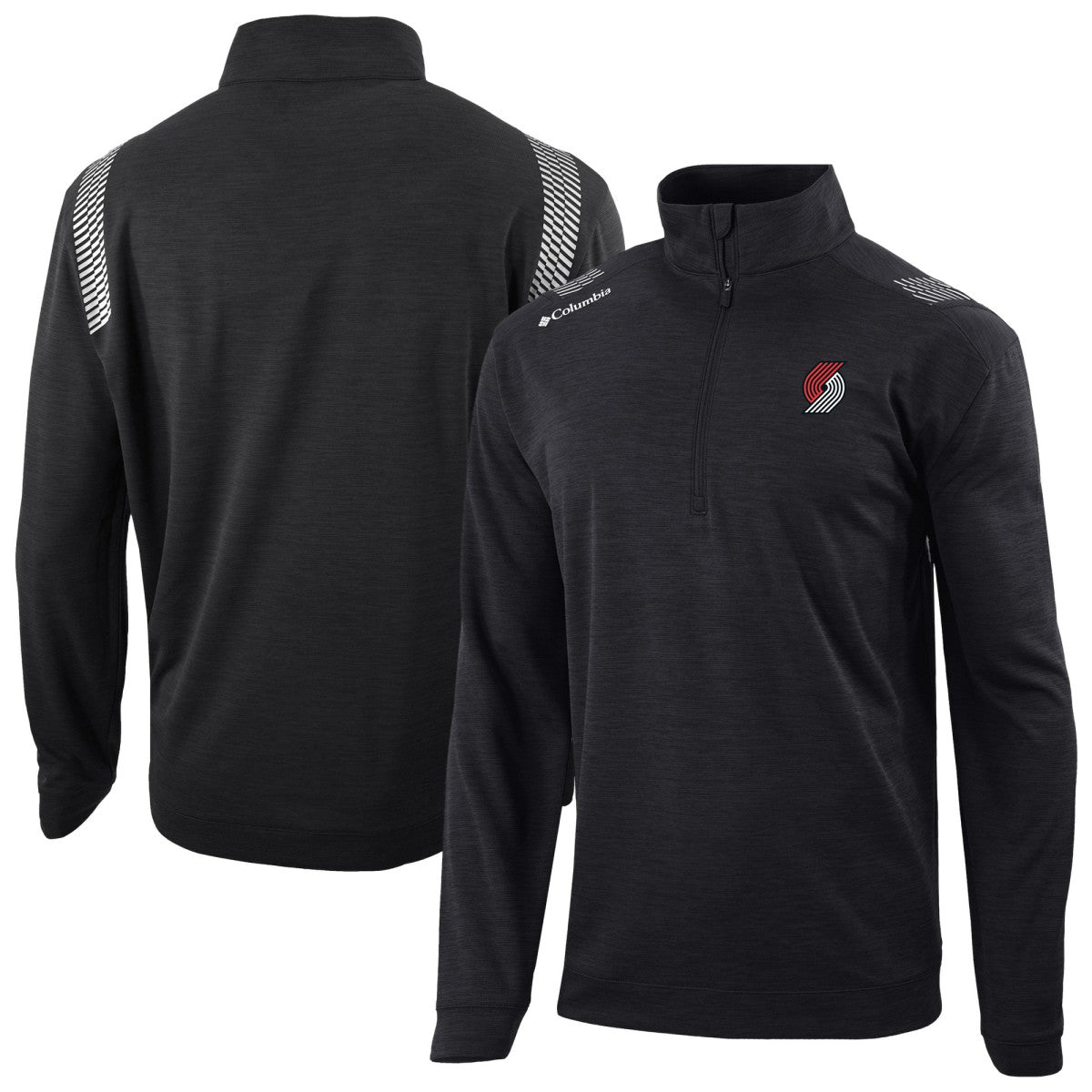 Columbia - Portland Trail Blazers Oakland Downs Omni-Wick Quarter-Zip Top - Black