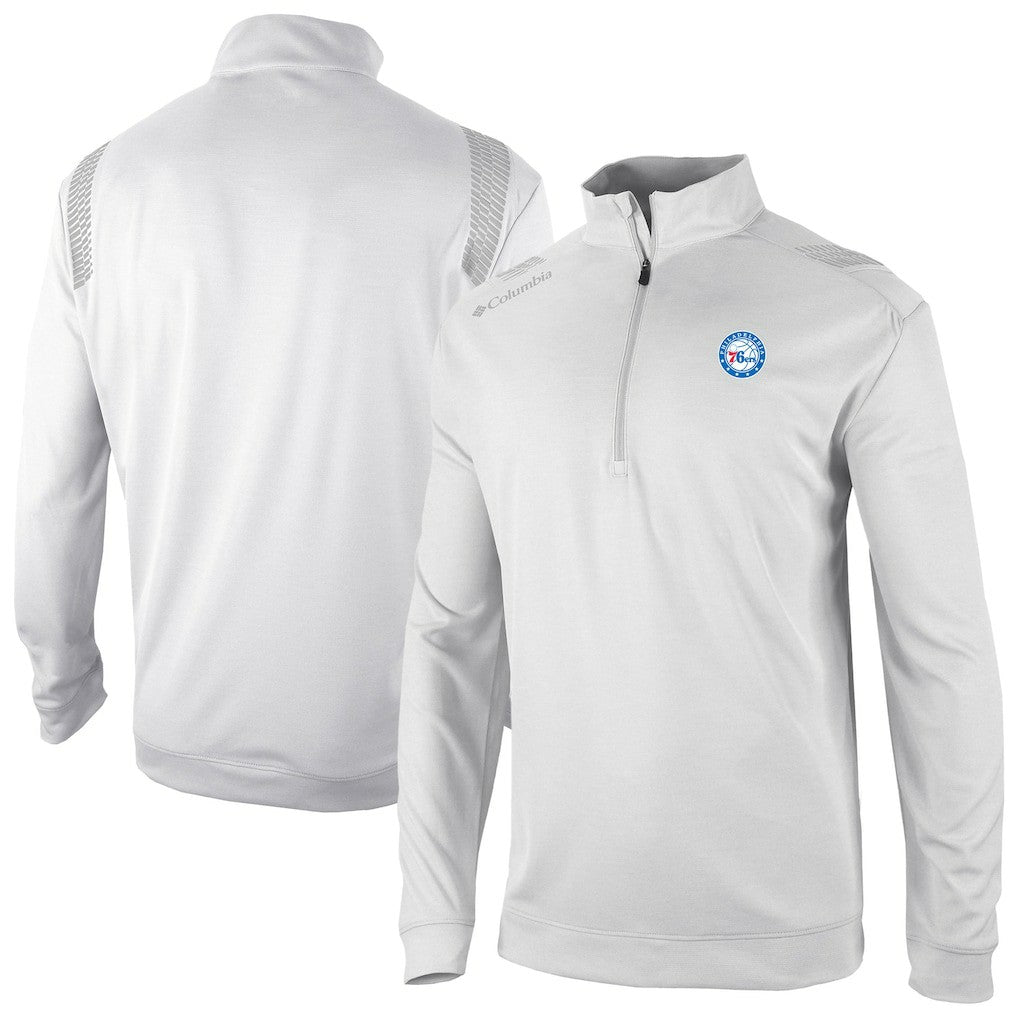 Columbia - Philadelphia 76ers Oakland Downs Omni-Wick Quarter-Zip Top - White