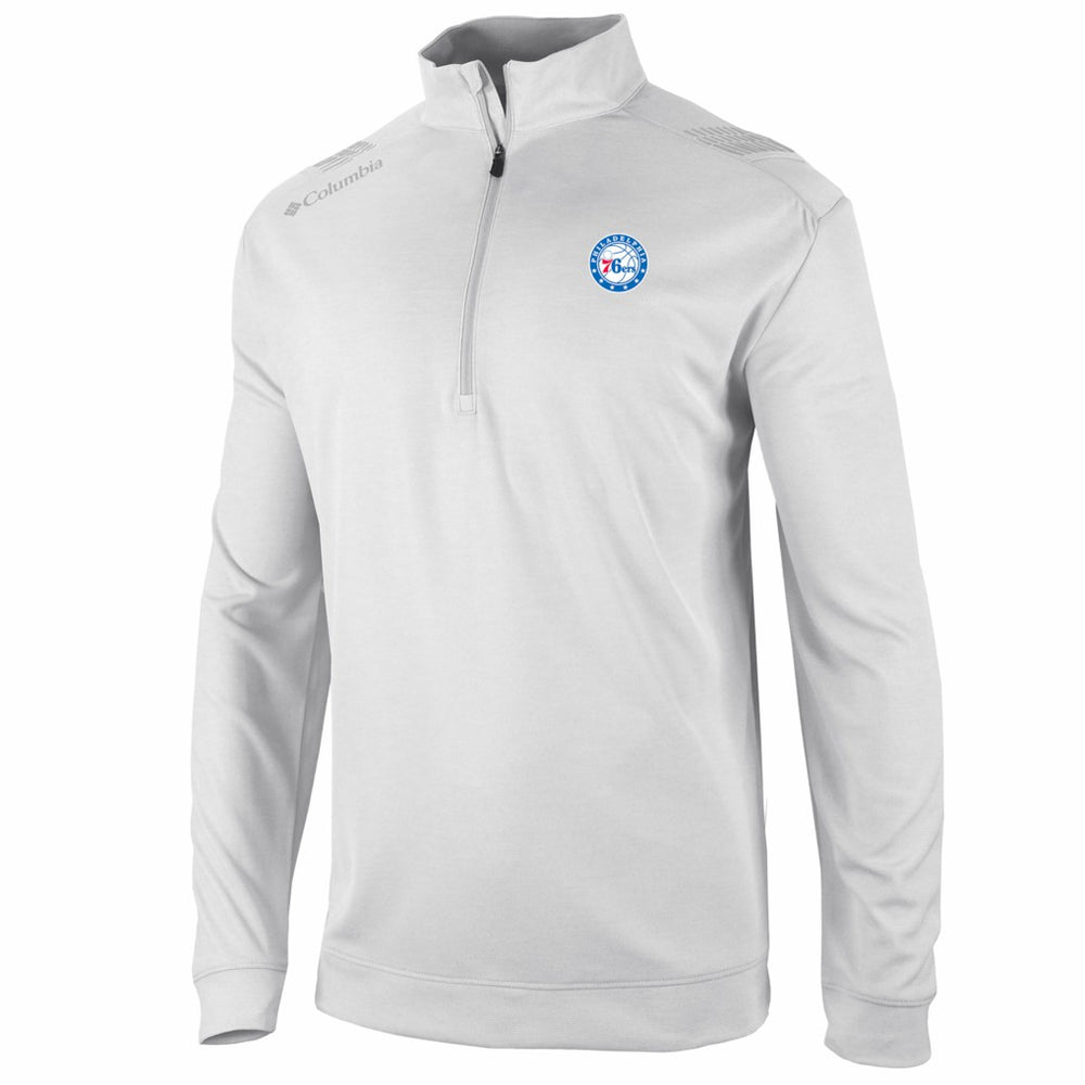Columbia - Philadelphia 76ers Oakland Downs Omni-Wick Quarter-Zip Top - White