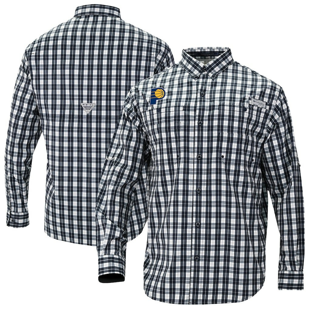 Columbia - Indiana Pacers Super Tamiami Omni-Shade Long Sleeve Button-Down Shirt - Navy