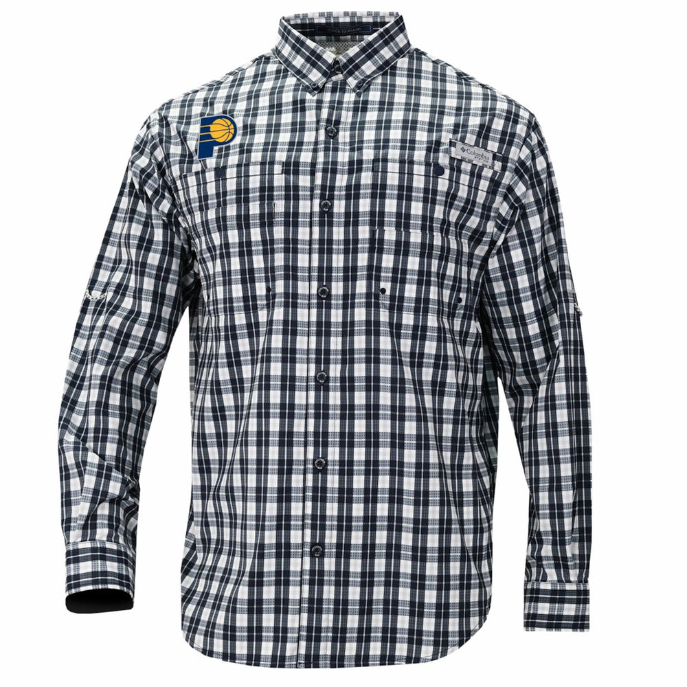 Columbia - Indiana Pacers Super Tamiami Omni-Shade Long Sleeve Button-Down Shirt - Navy