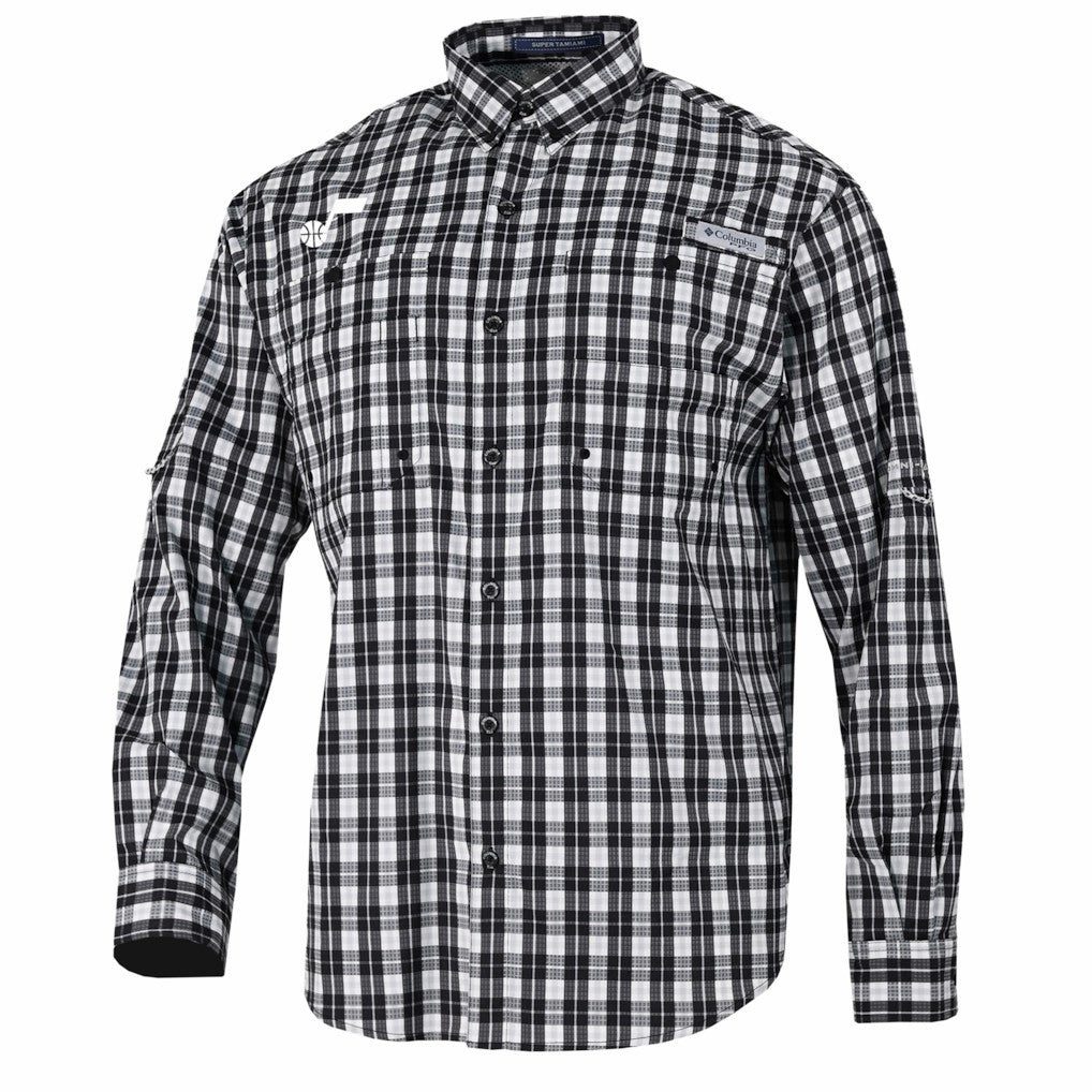 Columbia - Utah Jazz Super Tamiami Omni-Shade Long Sleeve Button-Down Shirt - Black