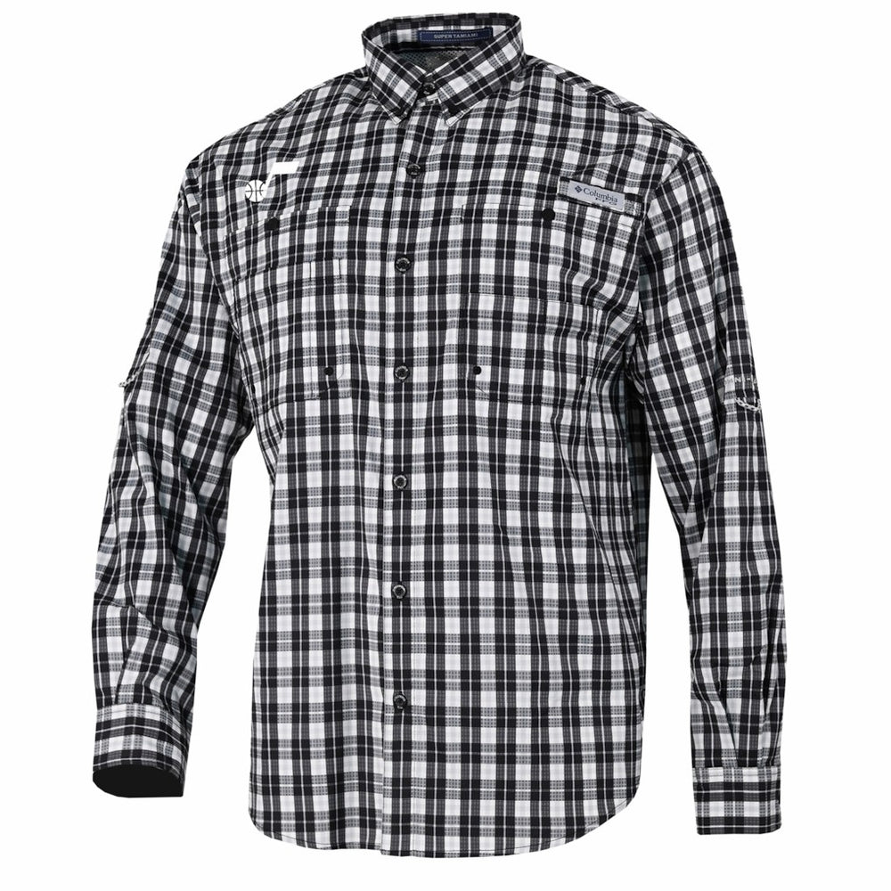 Columbia - Utah Jazz Super Tamiami Omni-Shade Long Sleeve Button-Down Shirt - Black