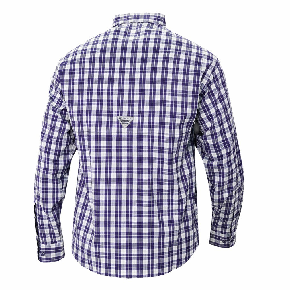 Columbia - Los Angeles Lakers Super Tamiami Omni-Shade Long Sleeve Button-Down Shirt - Purple