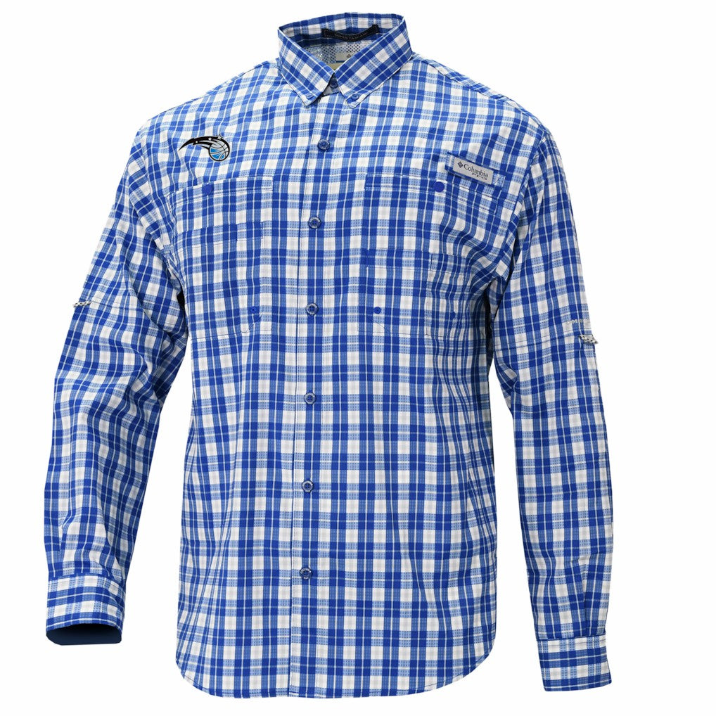 Columbia - Orlando Magic Super Tamiami Omni-Shade Long Sleeve Button-Down Shirt - Blue