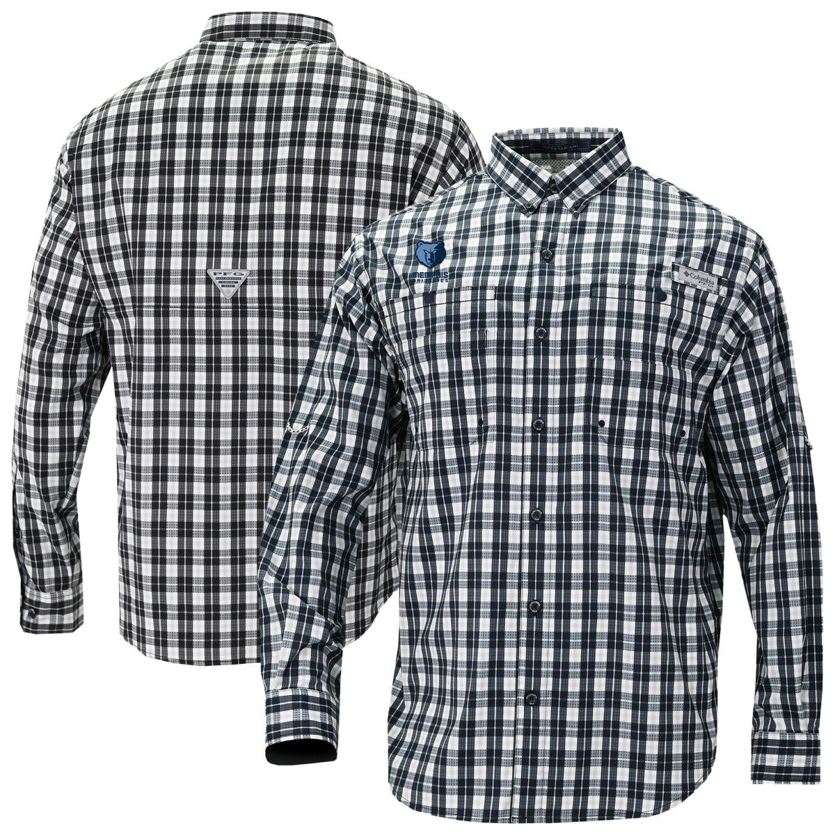 Columbia - Memphis Grizzlies Super Tamiami Omni-Shade Long Sleeve Button-Down Shirt - Navy
