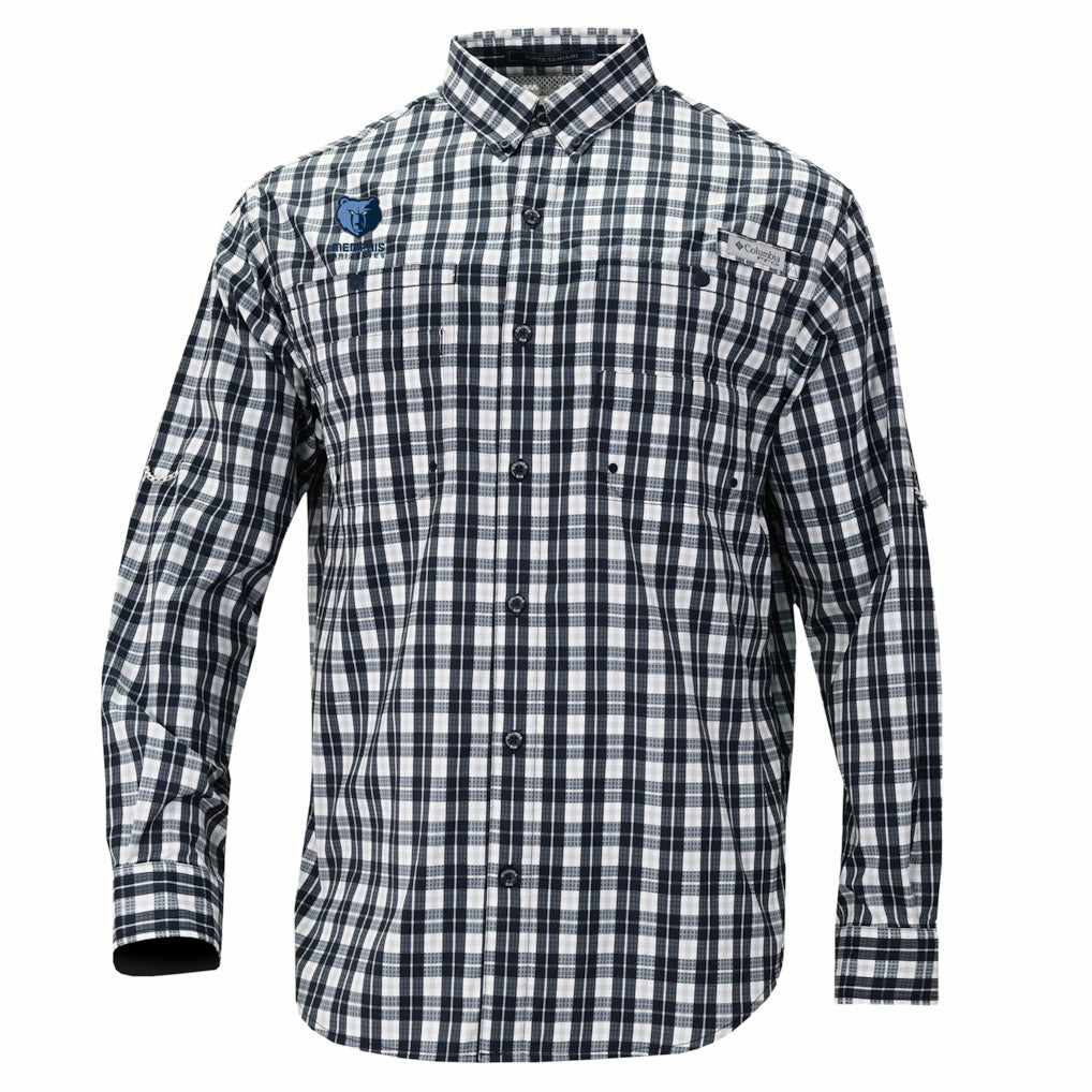 Columbia - Memphis Grizzlies Super Tamiami Omni-Shade Long Sleeve Button-Down Shirt - Navy