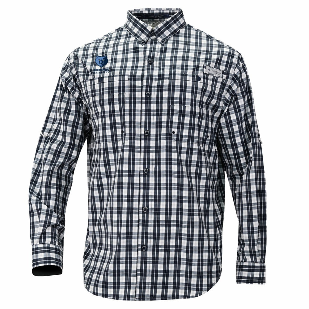 Columbia - Memphis Grizzlies Super Tamiami Omni-Shade Long Sleeve Button-Down Shirt - Navy