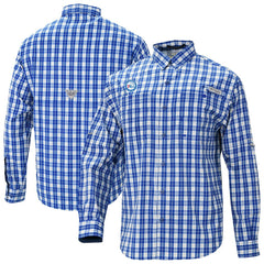 Columbia - Philadelphia 76ers Super Tamiami Omni-Shade Long Sleeve Button-Down Shirt - Blue