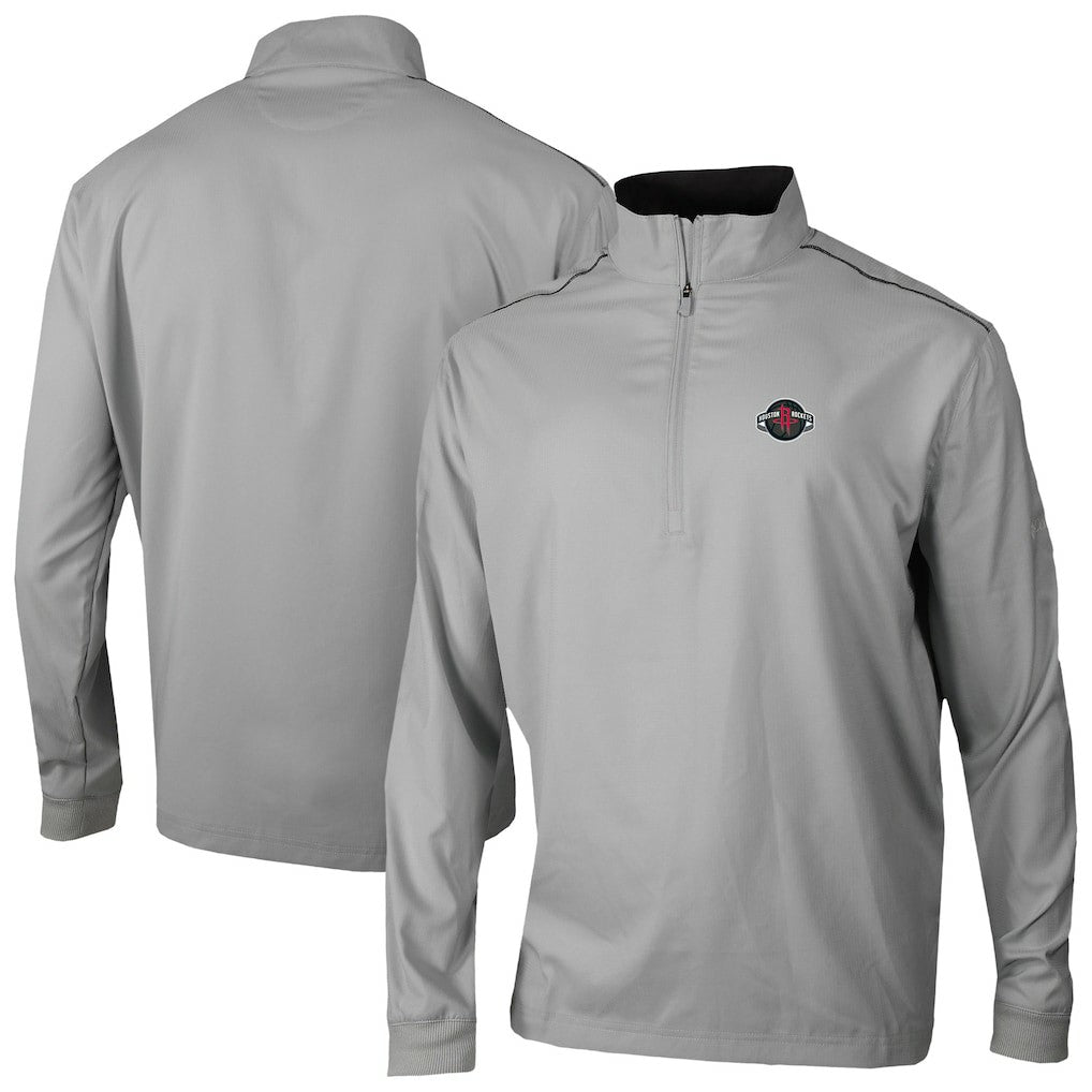 Columbia - Houston Rockets Omni-Wick Bogey's Paradise Quarter-Zip Top - Gray