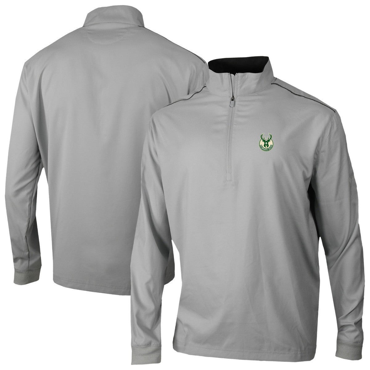 Columbia - Milwaukee Bucks Omni-Wick Bogey's Paradise Quarter-Zip Top - Gray