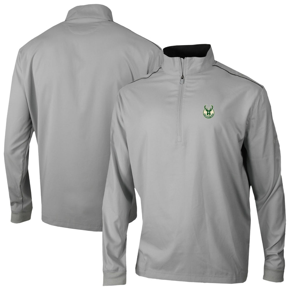 Columbia - Milwaukee Bucks Omni-Wick Bogey's Paradise Quarter-Zip Top - Gray