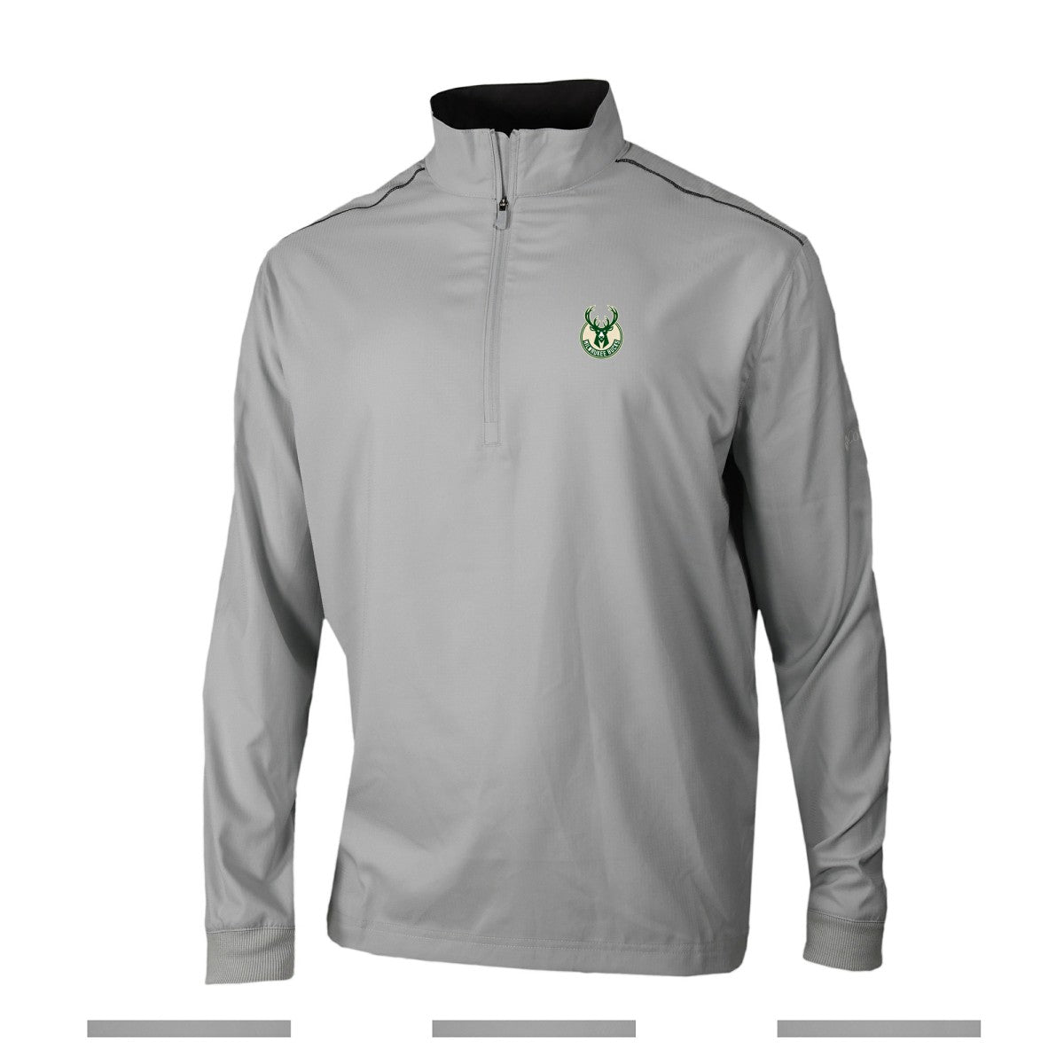 Columbia - Milwaukee Bucks Omni-Wick Bogey's Paradise Quarter-Zip Top - Gray