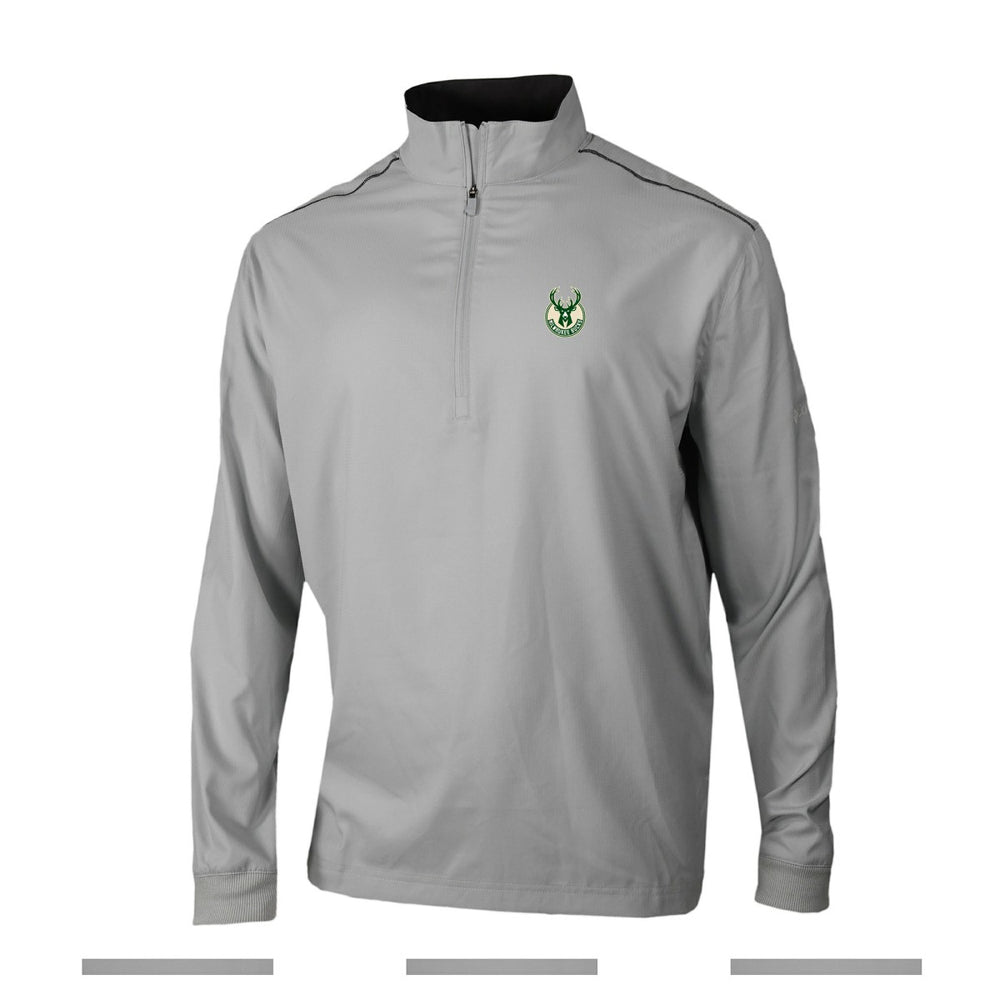 Columbia - Milwaukee Bucks Omni-Wick Bogey's Paradise Quarter-Zip Top - Gray