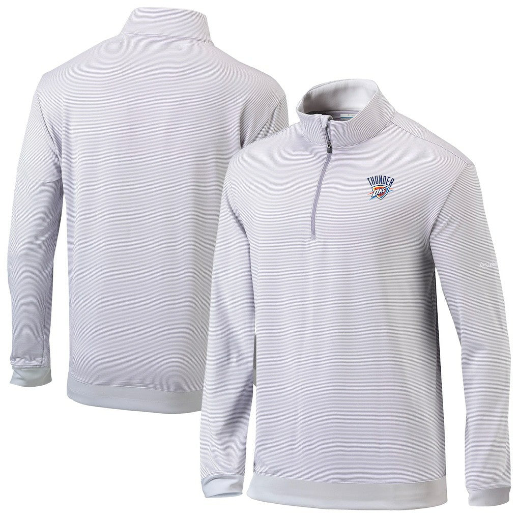 Columbia - Oklahoma City Thunder Omni-Wick Even Lie Quarter-Zip Top - Gray/White