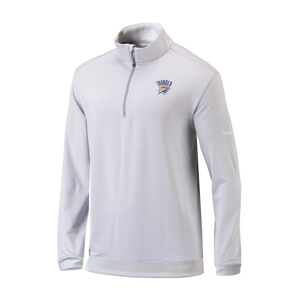 Columbia - Oklahoma City Thunder Omni-Wick Even Lie Quarter-Zip Top - Gray/White