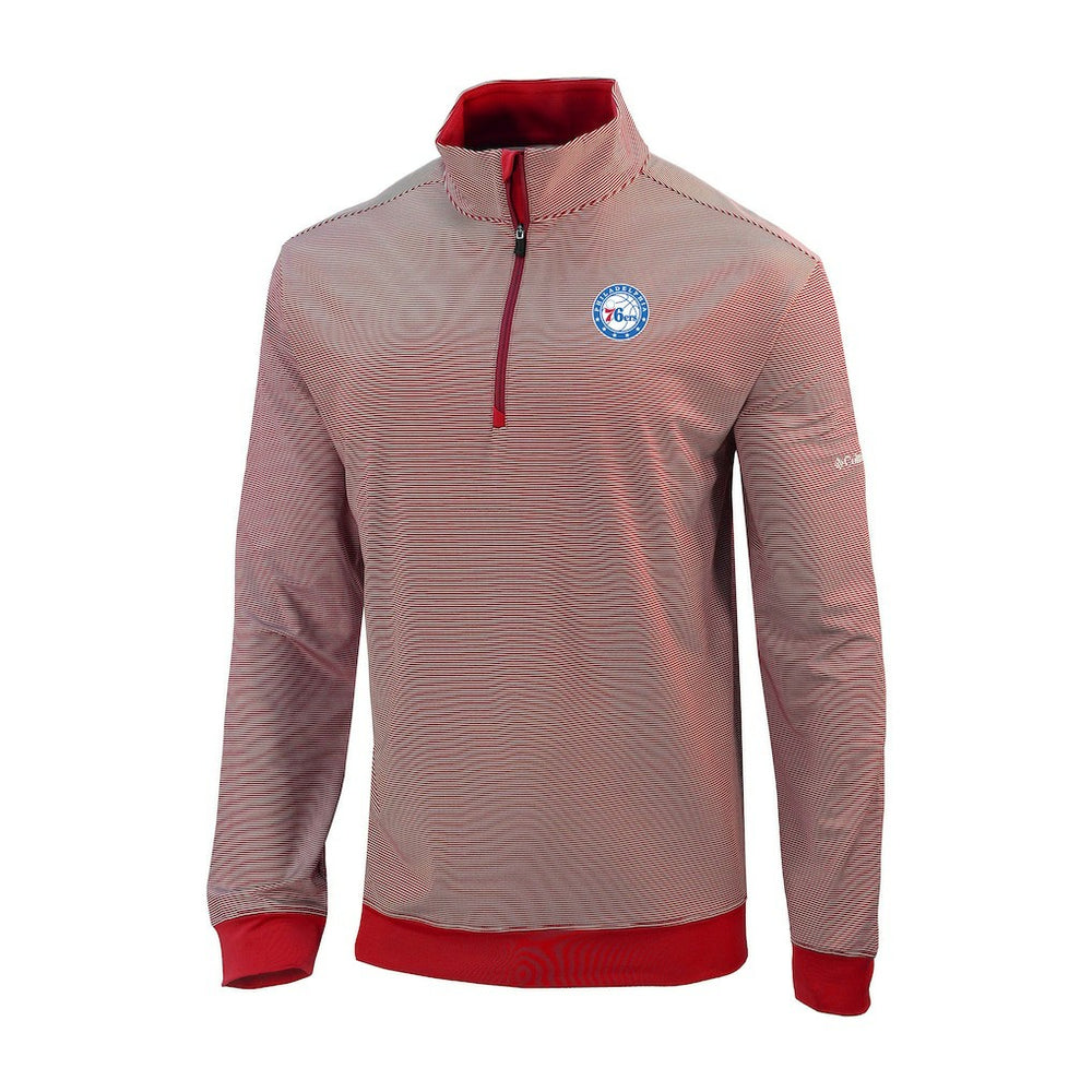 Columbia - Philadelphia 76ers Omni-Wick Even Lie Quarter-Zip Top - Red