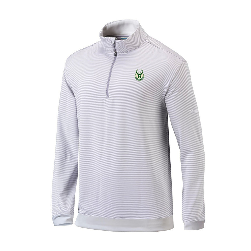 Columbia - Milwaukee Bucks Omni-Wick Even Lie Quarter-Zip Top - Gray/White