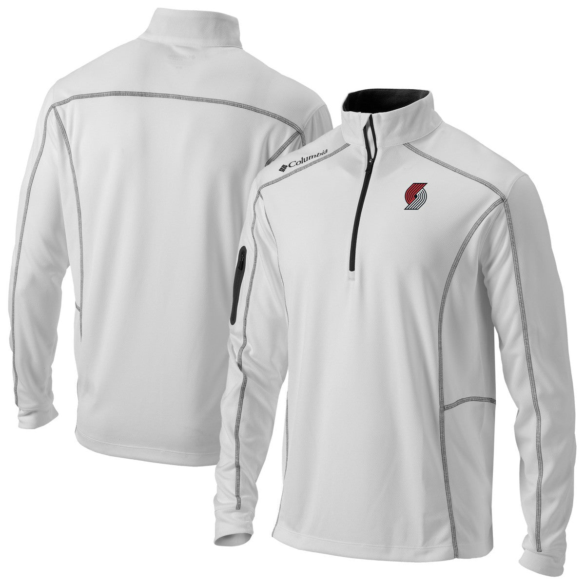 Columbia - Portland Trail Blazers Omni-Wick Shotgun Quarter-Zip Jacket - White