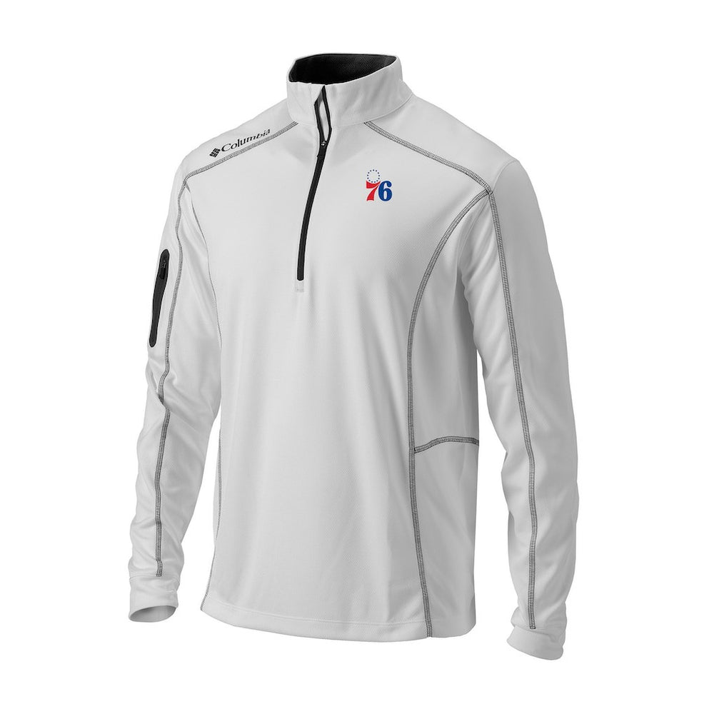 Columbia - Philadelphia 76ers Omni-Wick Shotgun Quarter-Zip Jacket - White