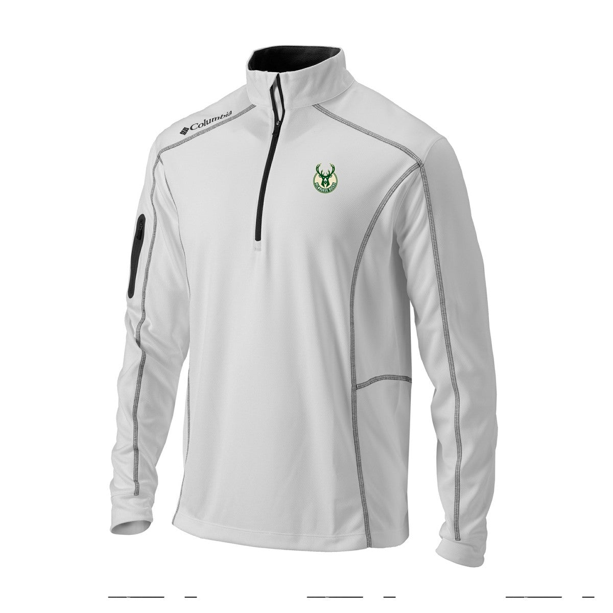 Columbia - Milwaukee Bucks Omni-Wick Shotgun Quarter-Zip Jacket - White
