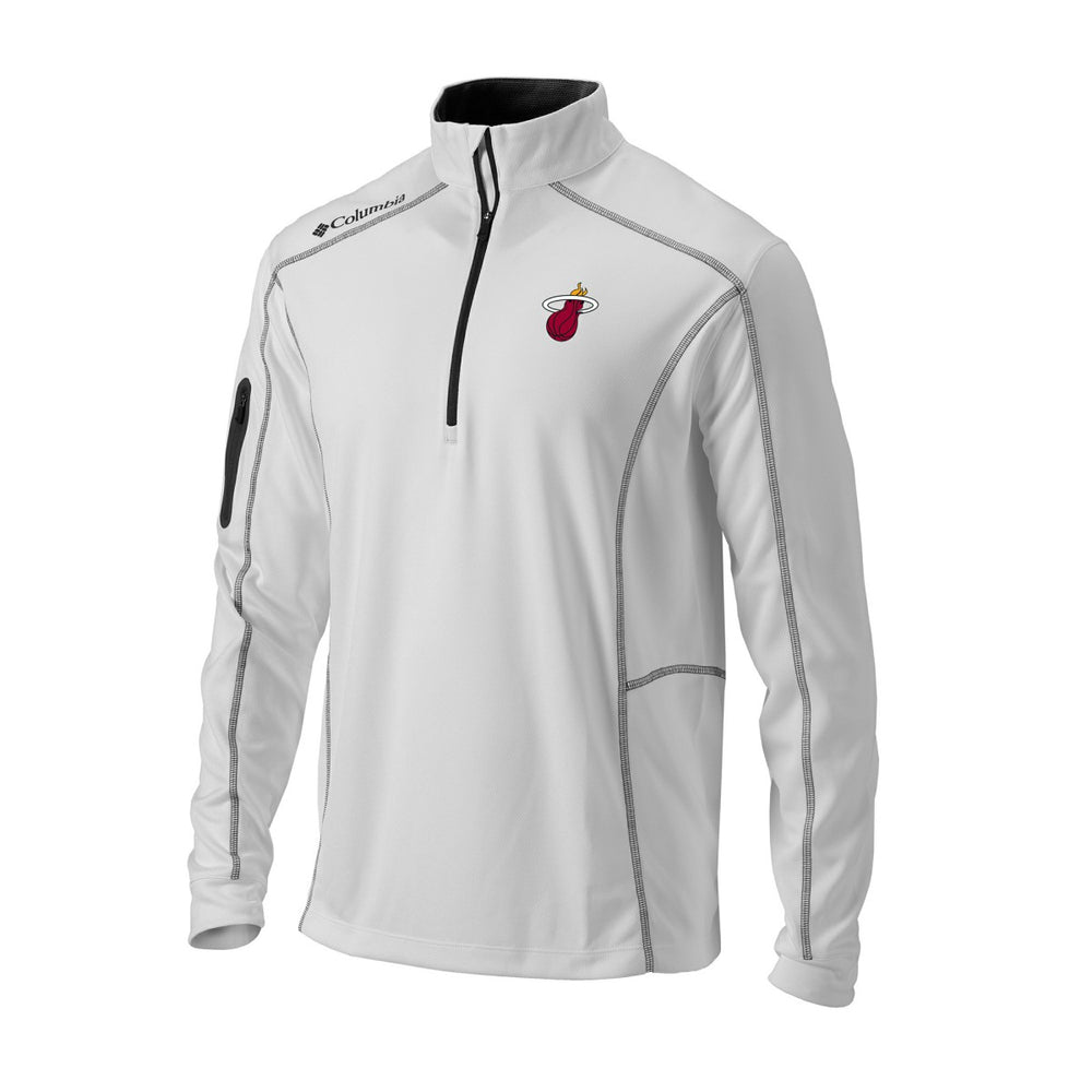 Columbia - Miami Heat Omni-Wick Shotgun Quarter-Zip Jacket - White