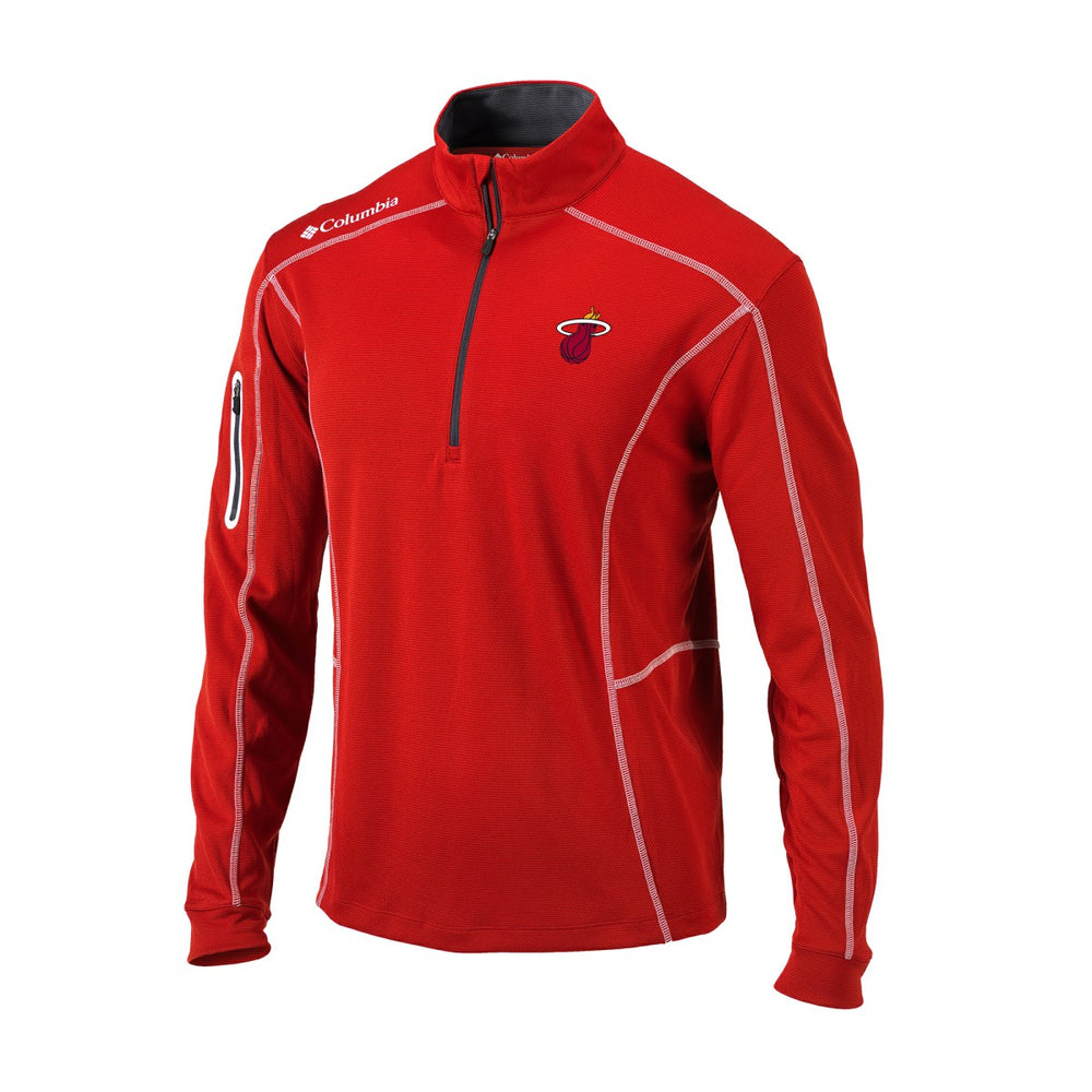 Columbia - Miami Heat Omni-Wick Shotgun Quarter-Zip Jacket - Red