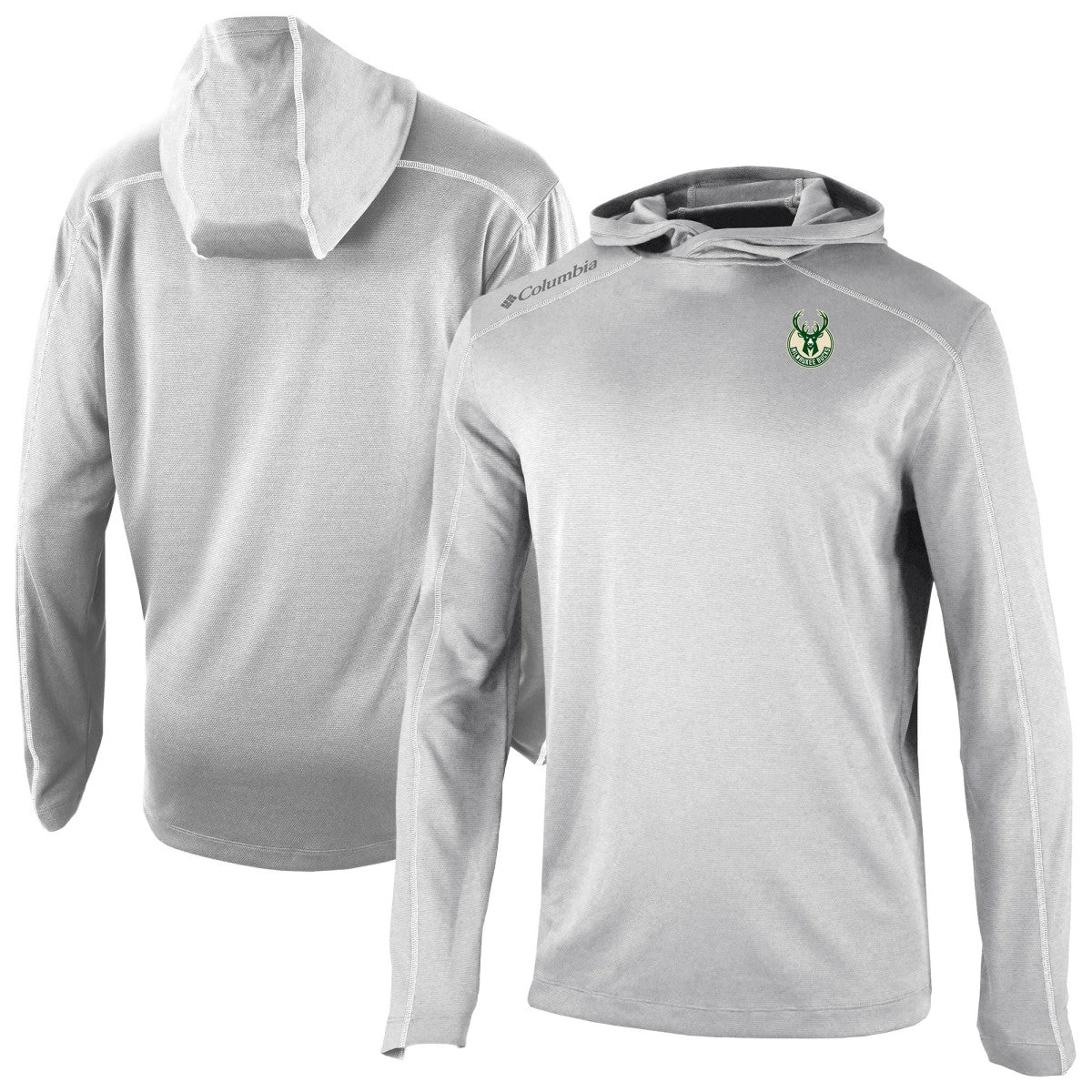 Columbia - Milwaukee Bucks Omni-Wick Shotgun Pullover Hoodie - Gray
