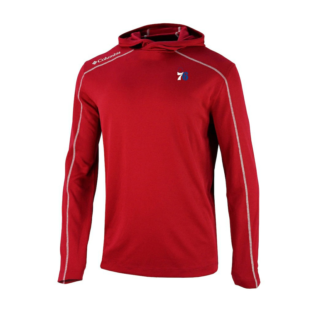Columbia - Philadelphia 76ers Omni-Wick Shotgun Pullover Hoodie - Red