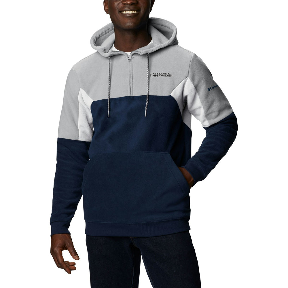 Columbia - Minnesota Timberwolves Men's Lodge Quarter-Zip Hoodie - Navy