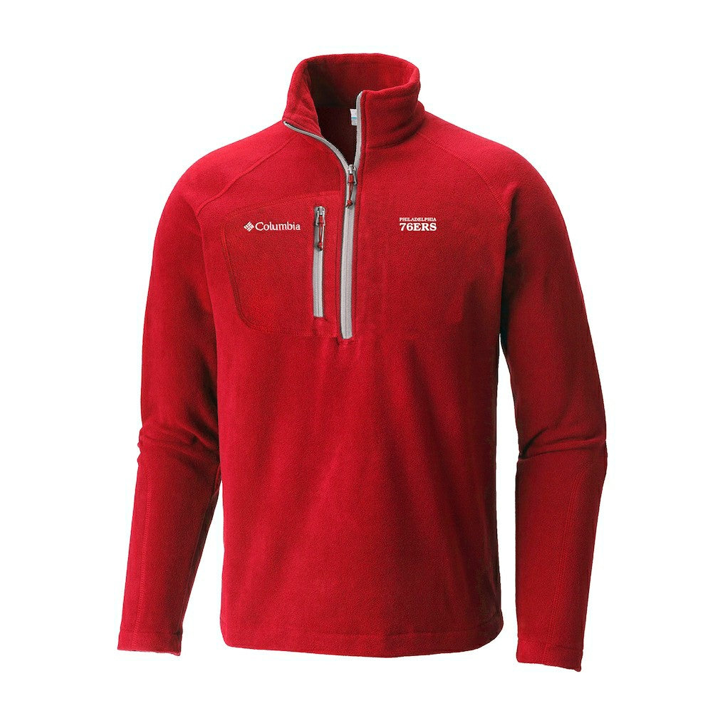 Columbia - Philadelphia 76ers Fast Trek III Half-Zip Fleece Pullover - Red